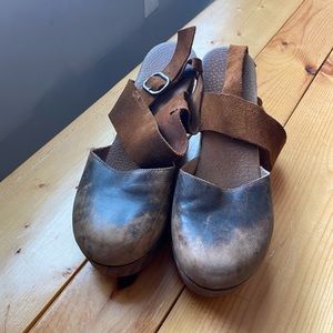 Free People Wooden Clogs